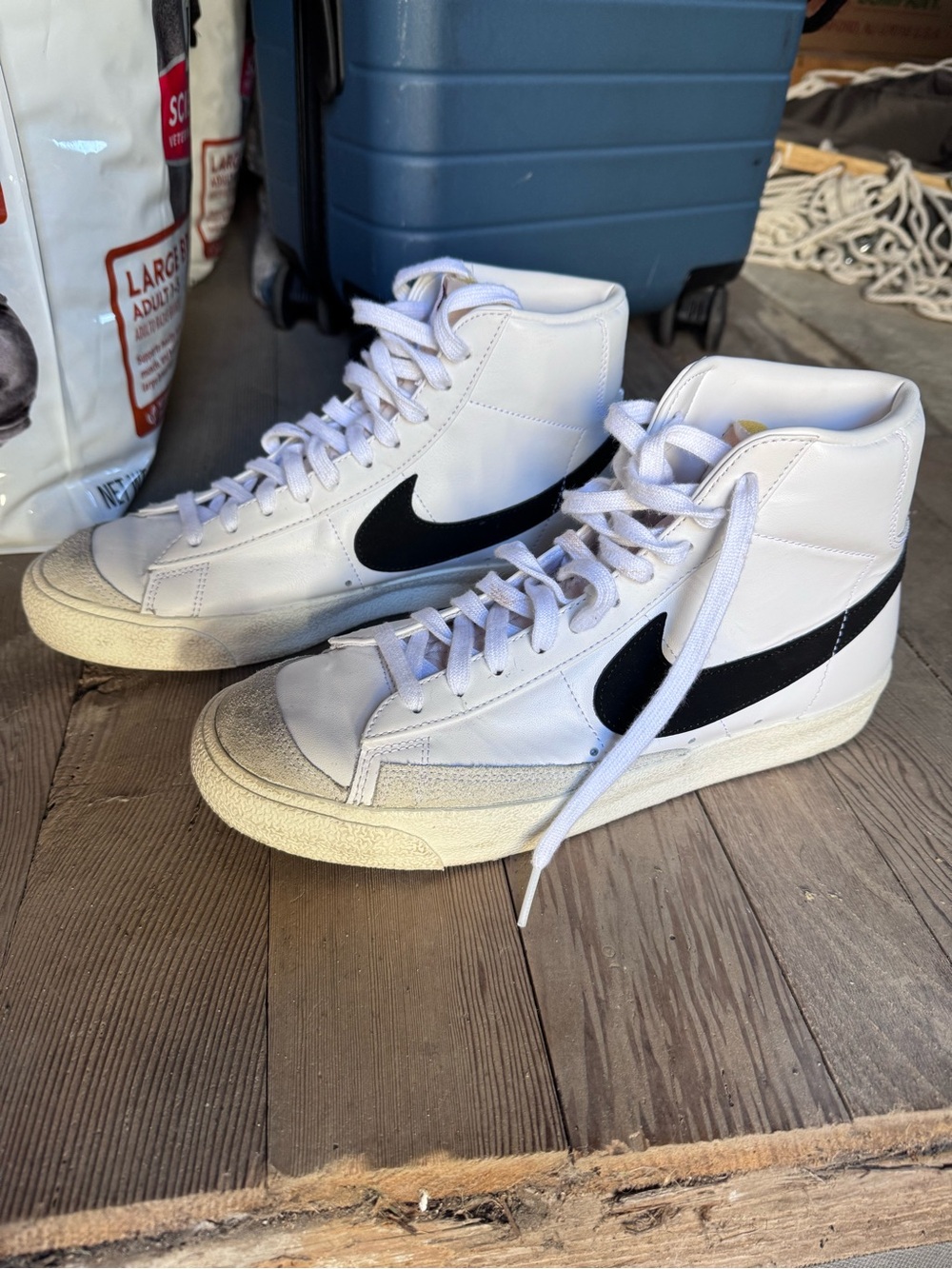 Nike Blazer White and Black High-Top Sneakers